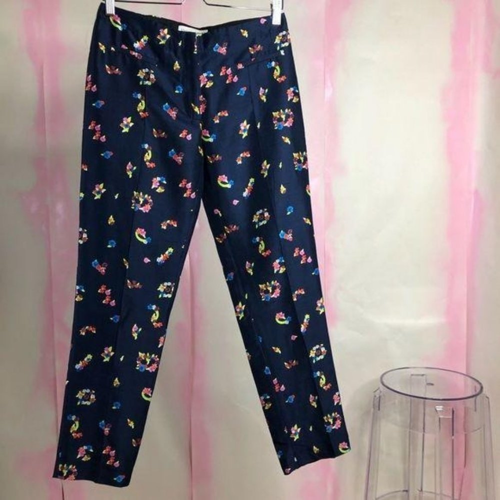 100% Silk Mademoiselle Tara by Tara Jamron Floral Pants
